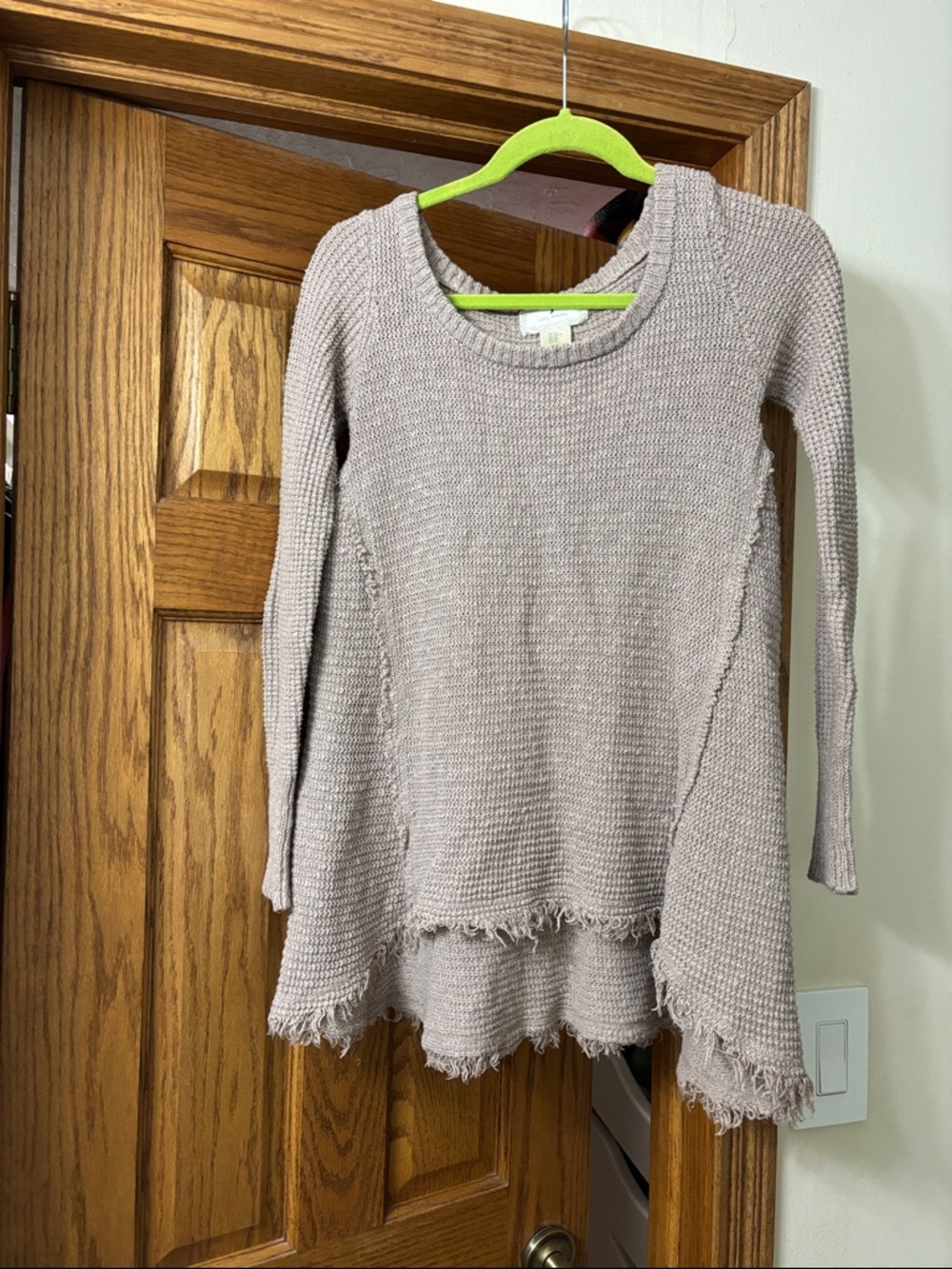 ruby moon Neutral Taupe Textured Knit Sweater